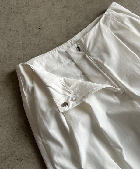 tucked wide cotton pants / 2size / 3color