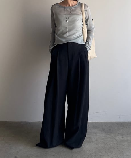 two tuck tencel wide slacks/2size/3color