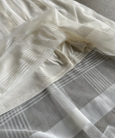 airy line tulle skirt/2color