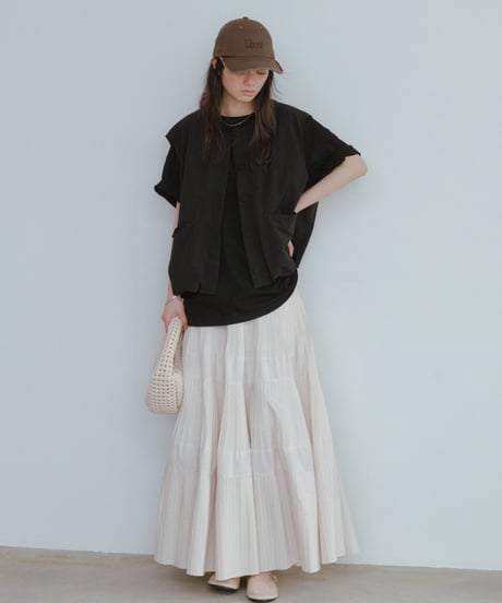 linen-like easy tee/4color