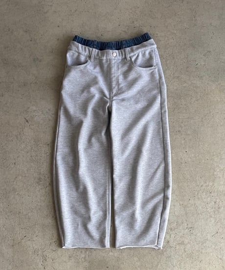 denim layered jogger pants/2color/2size