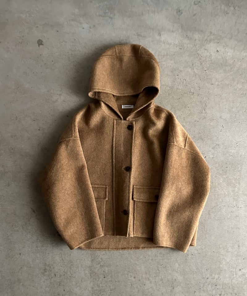 ジャケット・アウター FASHIRU hoodie wool short coat FASHIRU hoodie wool short coat