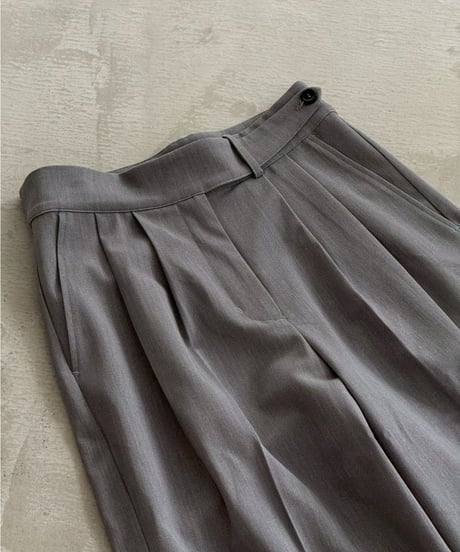 adjustable waist tuck slacks / 2color / 3size