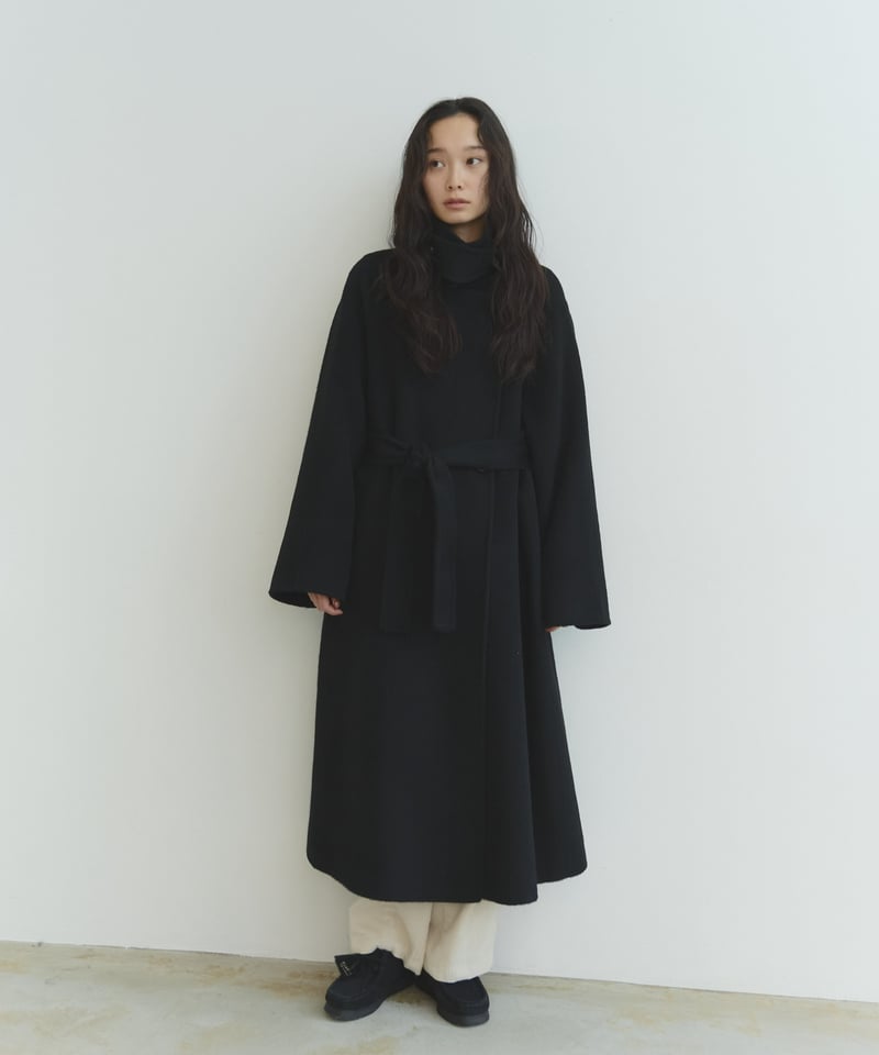 ジャケット・アウター FASHIRU /wool double face long coat double face wool stand collar coat/2color | F A