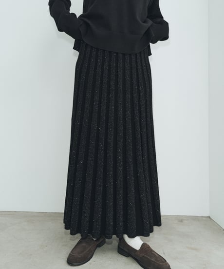 【FINE】wool wide rib knit skirt/2color