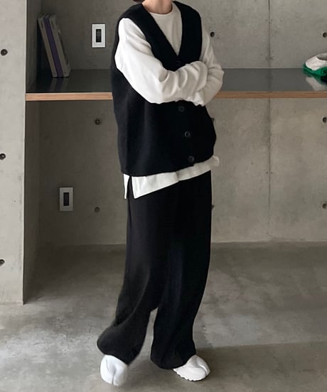 front button vest/2color