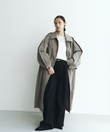 【FINE】sheer drape long sleeve/2color