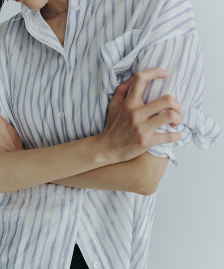 【FINE】rayon stripe over shirt