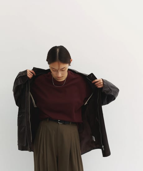 【FINE】double layer roll-up tee/3color