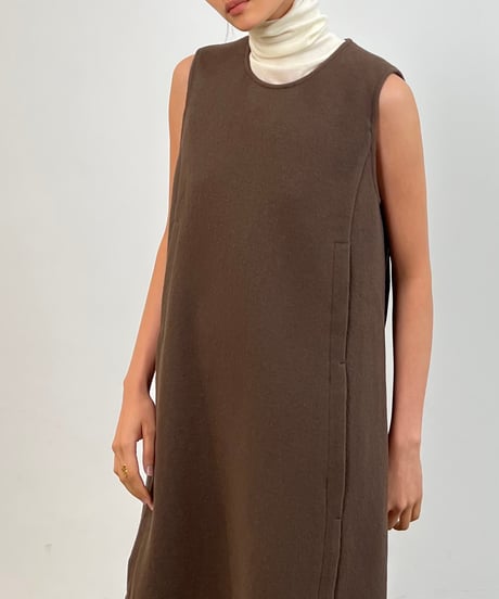 【FINE】wool no-sleeve dress/2color