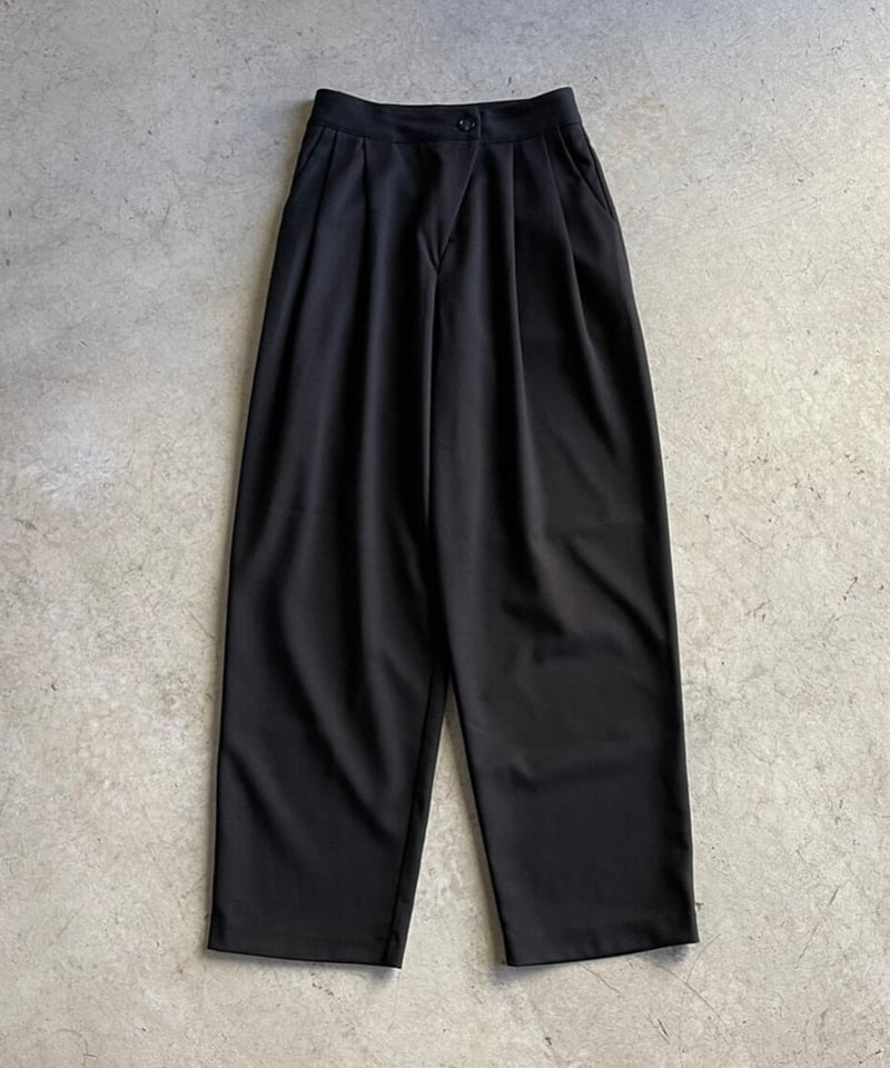 ＜H＞WOOL MOHAIR FLARE PANTS/パンツ　即完売 wool blend wrap tuck pants | F A S H I R U