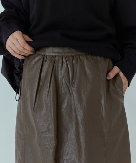 square leather skirt 2size/2color