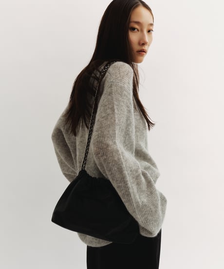 【FINE】V-neck wool mohair light knit/3color