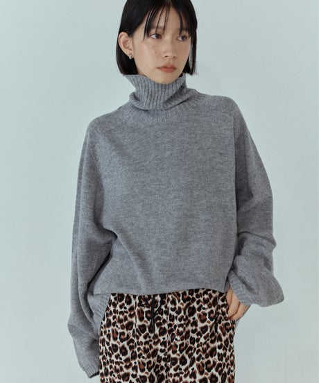 wool blend high neck knit/6color