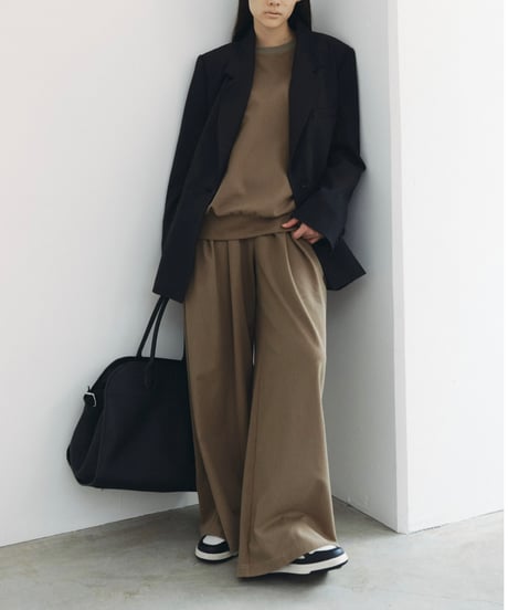 【FINE】tencel blend loose pants（setup対応）/2color/2size