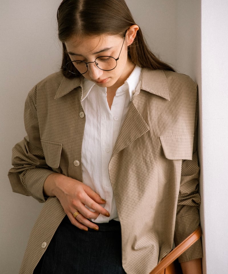 fashiru ジャケット check design shirt jacket / 2color | F A S H I R U