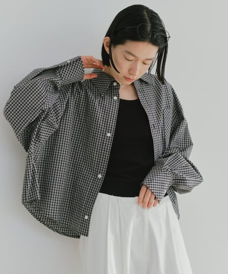bias pocket check shirts(lightweight)【original color】/2color