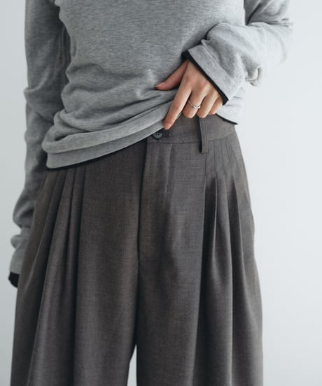 【FINE】uneven tuck slacks（setup対応）/2size/2color