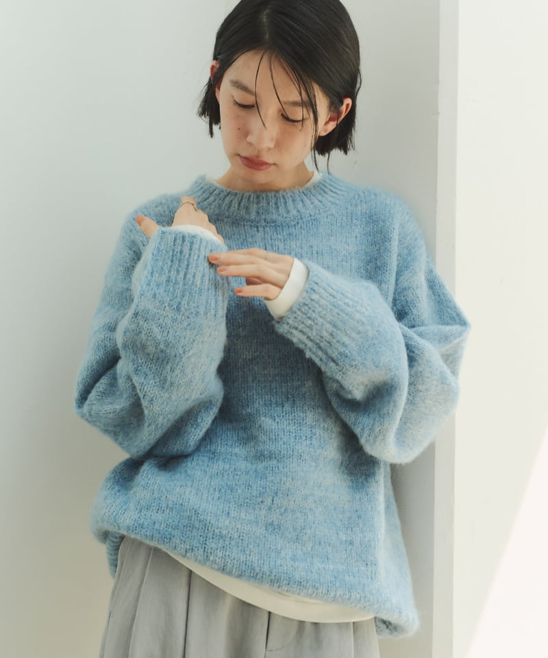mohair blend mixed color knit/4color | F A S H mohair blend mixed color knit/4color | F A S H