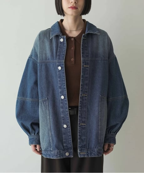 gradation denim jacket/2color