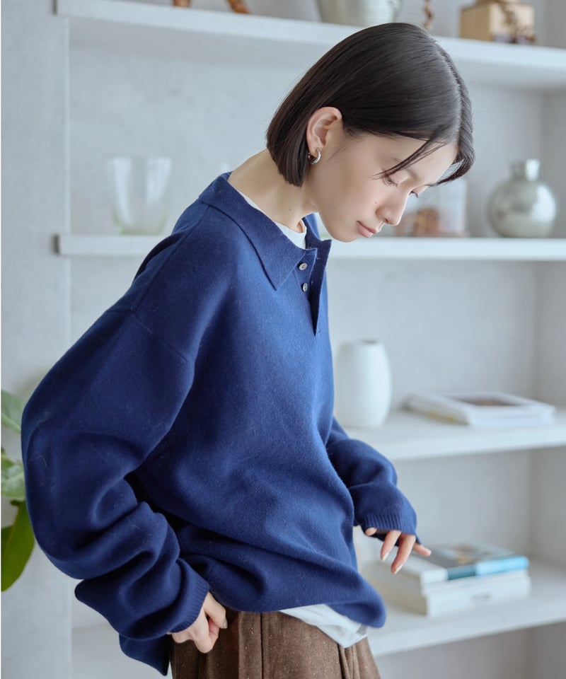 予約】big polo knit [long sleeve] /2color | F A S