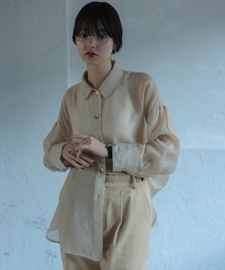 soft sheer blouse/2color