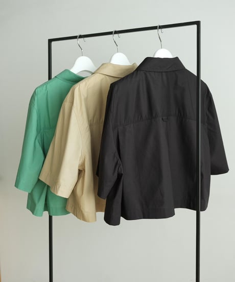 cropped square shirt/3color