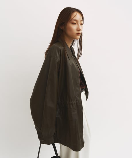 【FINE】synthetic leather jacket/3color ＜送料無料＞