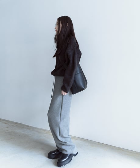 【FINE】low west bulky curve sweat pants/3size
