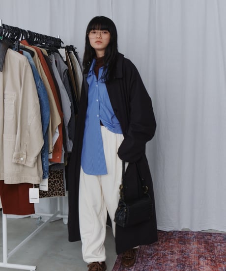 reversible balmacaan long coat / 2color