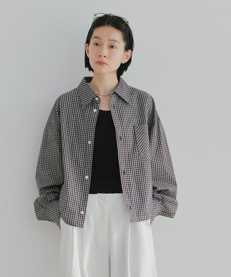 bias pocket check shirts(lightweight)【original color】/2color
