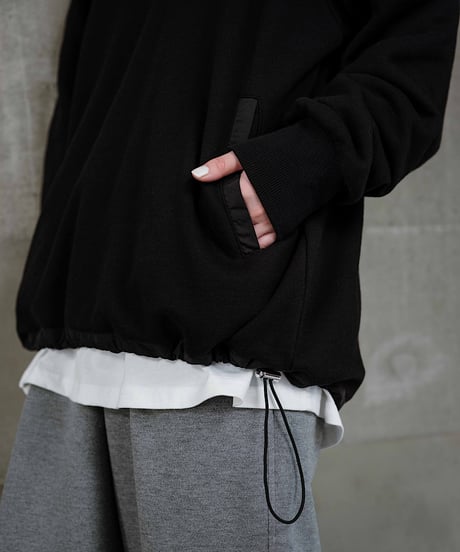design sweat drawstring pullover/2color