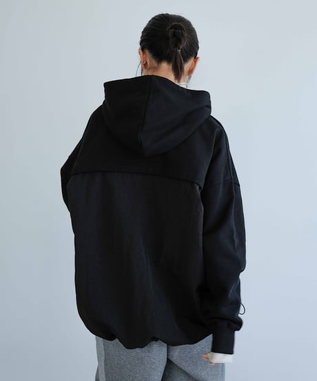 back switching sweat hoodie/2color