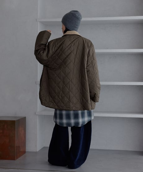 【Set A】quilted corduroy collar jacket/2color