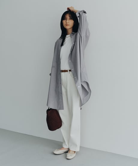 【FINE】center twist gather shirt OP