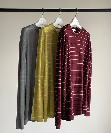 wool blend multi border tops/3color