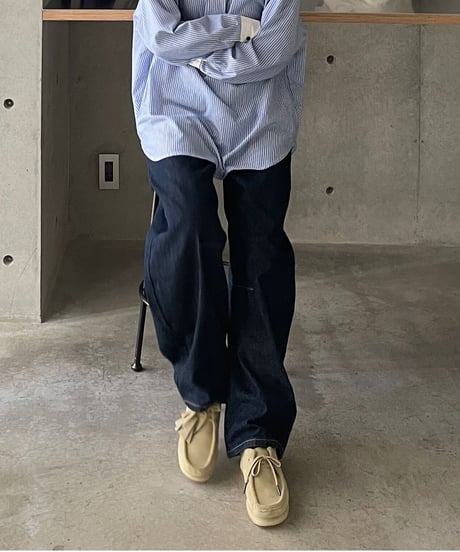 wide tapered denim/2size
