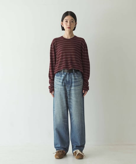 wool blend multi border tops/3color