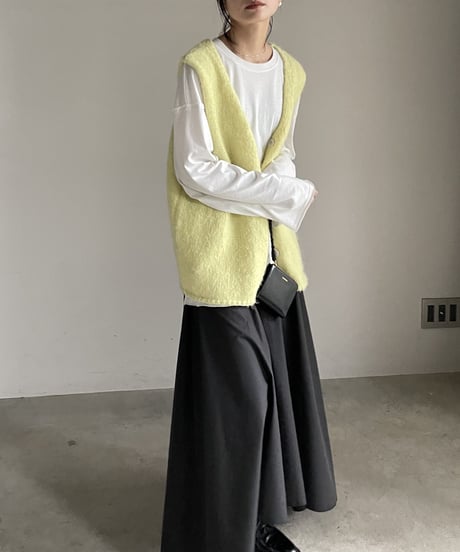 front button vest/2color