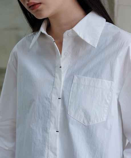 nylon cropped shirt/2color
