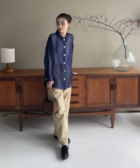 soft sheer blouse/2color