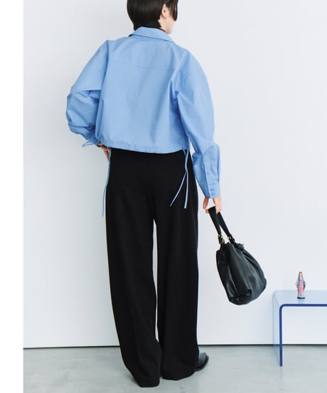 adjustable waist tuck slacks / 2color / 3size