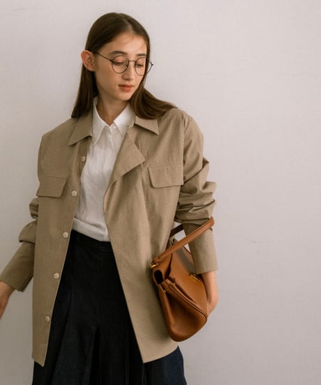 check design shirt jacket / 2color