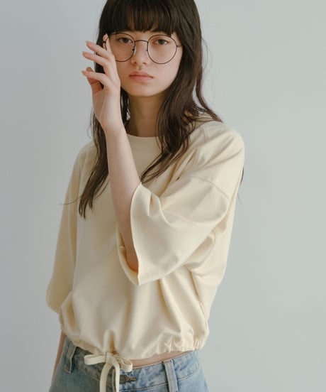 drawstring sweat tee／3color