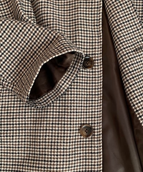 wool mix soutien collar plaid coat