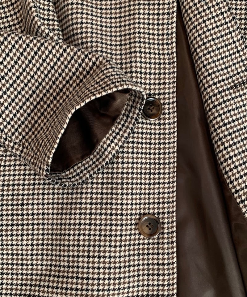 wool mix soutien collar plaid coat〈送料無料〉 | F A