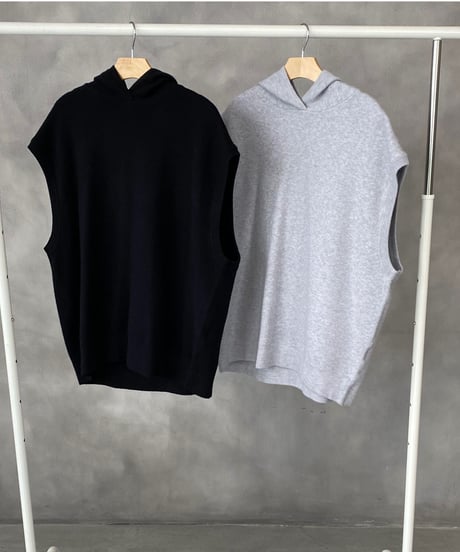 hoodie vest/2color
