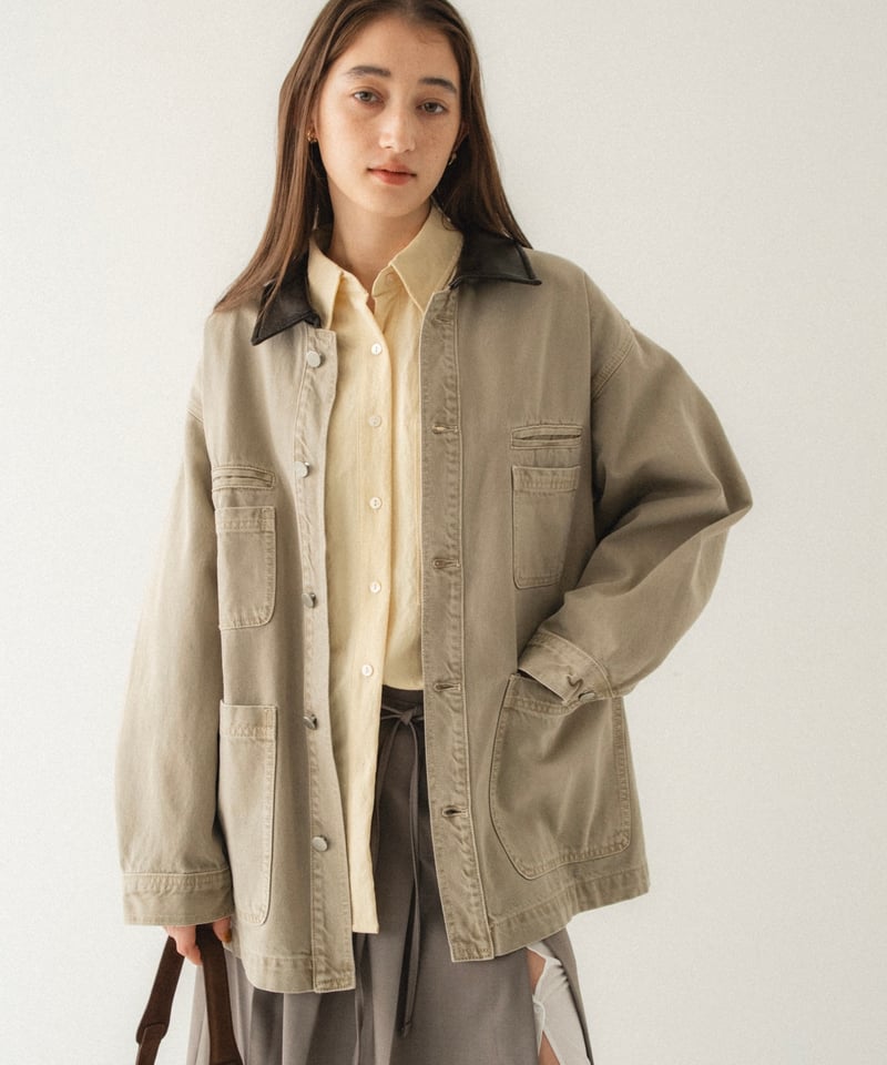 vintage collar denim jacket/2color | F A S H I R U