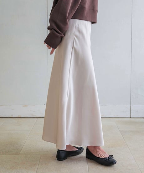 satin flared skirt/2colors/2size