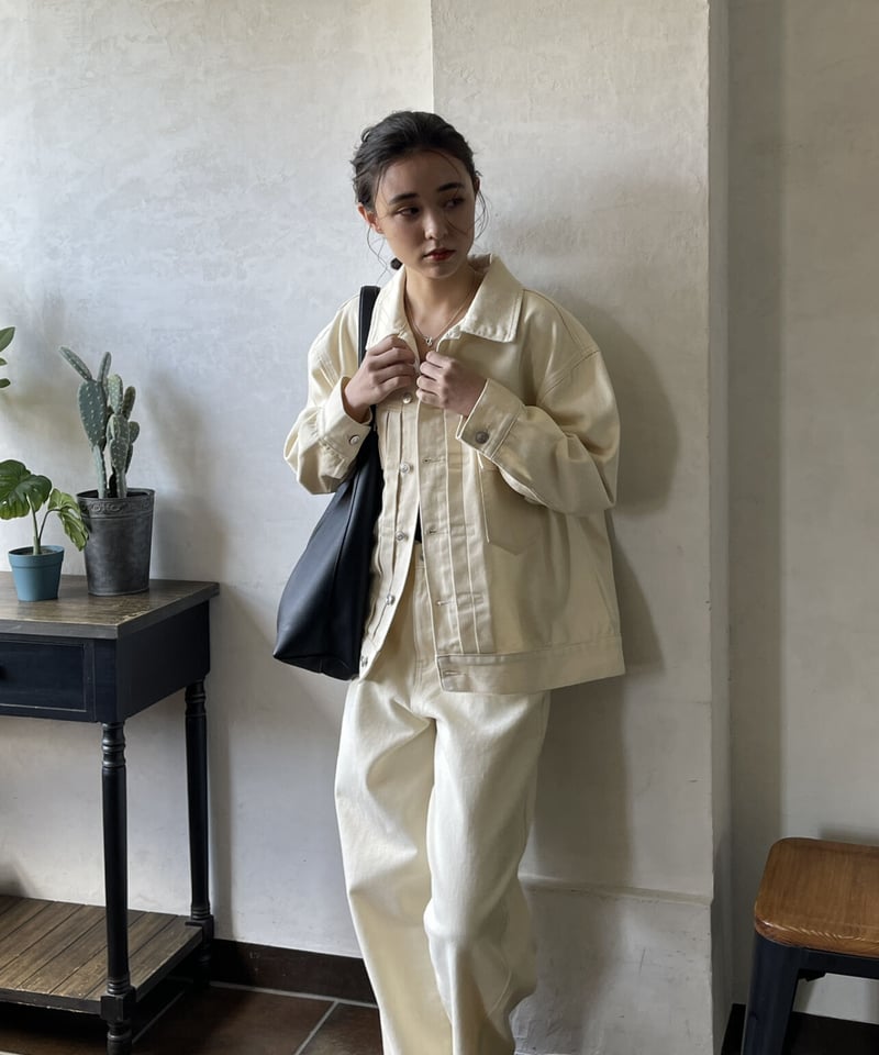 fashiru oversized denim jacket ネイビー oversized denim jacket/2color（setup対応） | F A S
